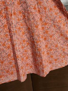 Pink Floral Print Gotta Patti Anarkali Kurta Set