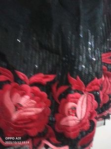 beautiful saree with Embroidery and sequins