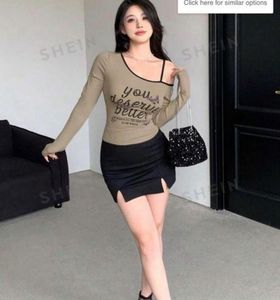 Women’s Graphic Asymmetrical Long Sleeve Top