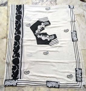 white saree with blouse