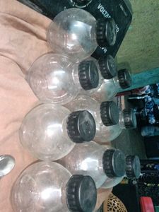 Reusable Plastic Water Bottles - Set of 10