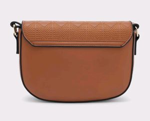 Iykyk Compact Brown Textured Crossbody Sling Bag