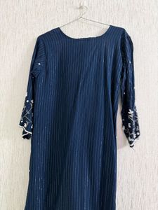 Elegant Navy Blue Kurta set