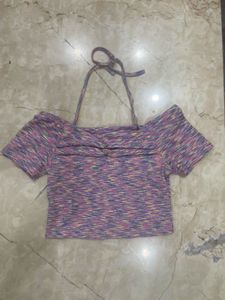 Ribbed Knit Halter Top