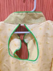 Neon Anarkali Suit With Salwar And Net Dupatta