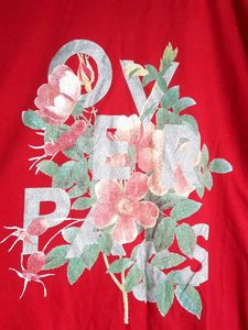 Red Graphic Print Tee