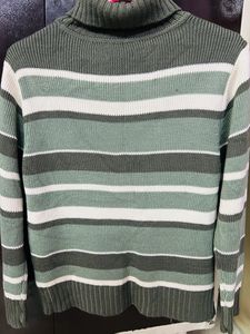 Striped Turtleneck Sweater