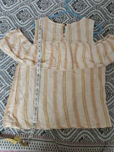 Striped Cold Shoulder Top