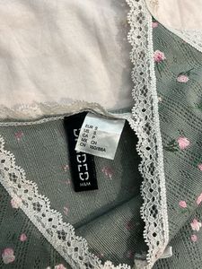 Floral Lace Trim Cami Top