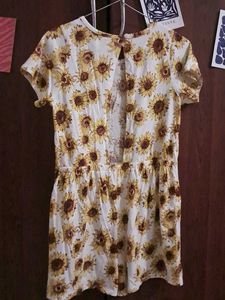 Sunflower print fit &amp; flare (XS)