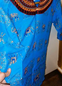 Blue Printed Kurta