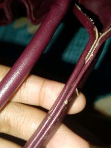 Small Size Burgundy Maroon Brownish Handbag/ Tote