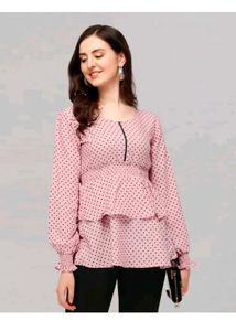 Pink Polka Dot Top