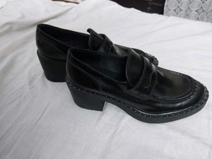 H&amp;M Black Heeled Loafers