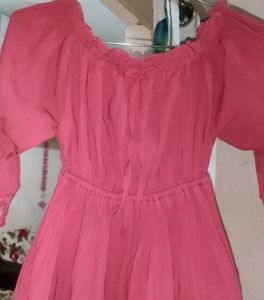 Pink Off-Shoulder Top
