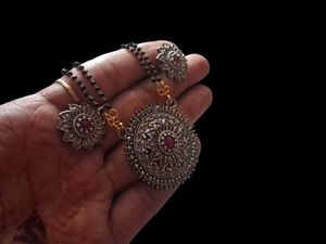Oxidized Mangalsutra Set