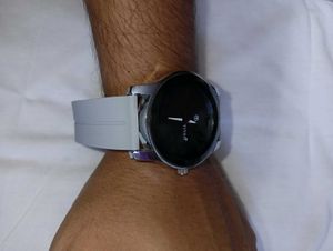 Elegant Titan Black Dial Watch with Grey Strap – S