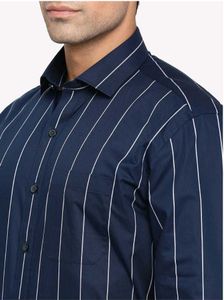 Striped Navy Blue Shirt