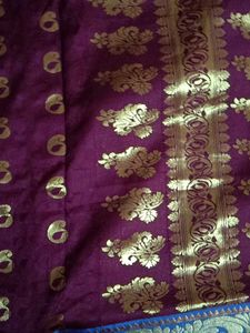 Maroon and Gold Saree Available For Swap