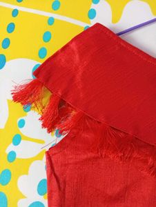 Padded Red Blouse (Size Extendable)