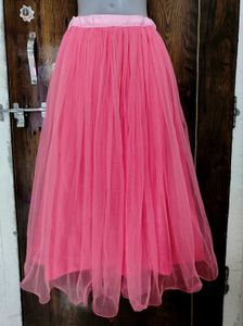 Soft And Beautiful Pink Tulle Skirt