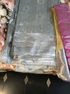Elegant Grey Saree