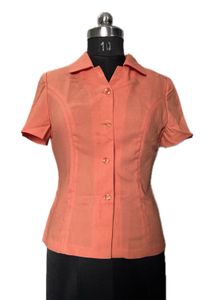Peach Short Sleeve Blouse