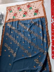 Best Quality Work Saree With Net Pallu