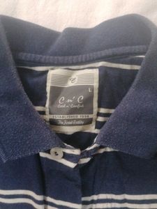 Casual Blue Formal T Shirt | Size L