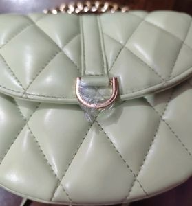 Mixt Mint Green Quilted Crossbody Sling Bag