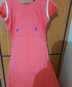 Red Frock With Dupatta