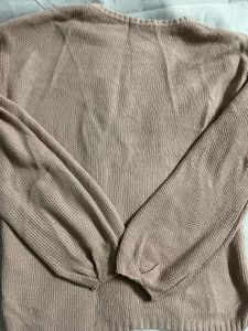 Peach Knit Pullover Sweater