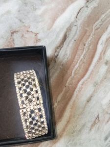 Queen Silver Plated Stone Bracelet