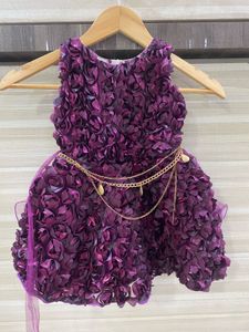 Purple Flower Girl Dress