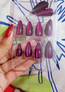 Purple Press-On Nails