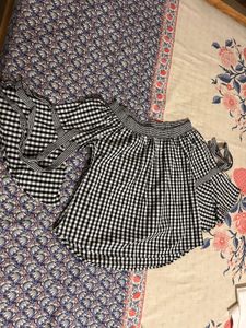 Off-Shoulder Gingham Top