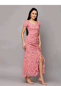 Floral Ruffle Hem Dress