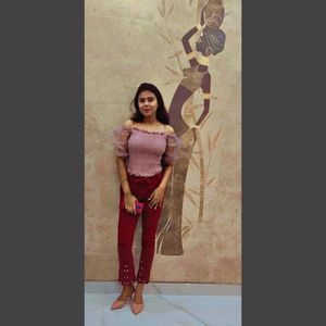 Wine Mehroon Pants