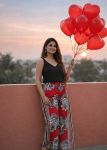 Scarlet Bloom Stripes: Lounge in Style 🌺✨ Now