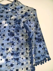 Blue Patterned Top