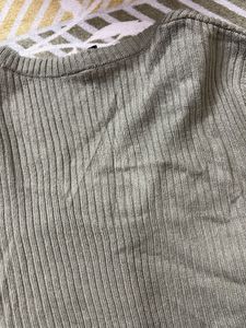 Sage Green Ribbed Cardigan