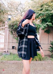 Free Delivery Black Check Shirt