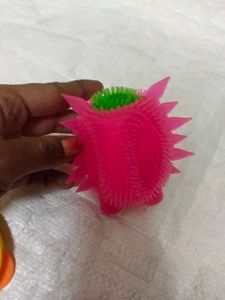 Pink Puffer Ball Toy