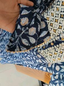 Elegant Blue Floral Kurta