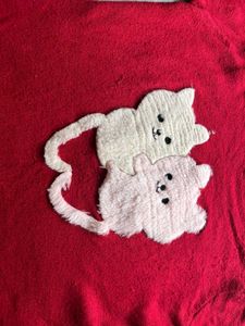 Cute Red Cat Sweater