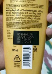 L&#39;Oreal Extraordinary Oil Shampoo 180 Ml