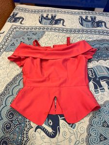 Beautiful Rust Off Shoulder Top