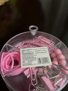 Pink Office Supplies Set