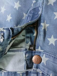 Star Pattern Denim Jeans