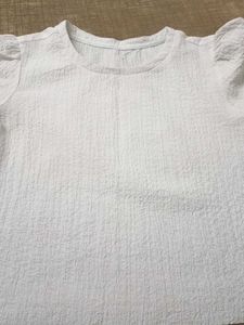 White Puff Sleeve Top